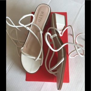 RAID SANDALS STRAPPY ANKLE WHITE